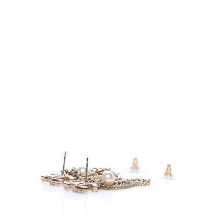 Chanel Pearl CC Dangle Earrings Gold 4 of 4