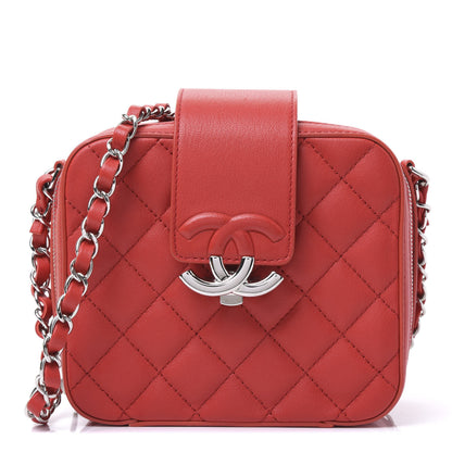 Chanel Lambskin Quilted Mini CC Box Camera Bag Red 1 of 10