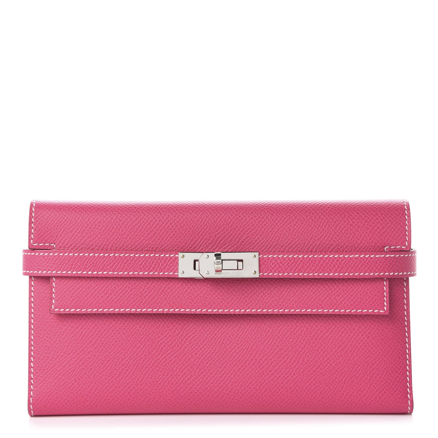 Epsom Kelly Tri-Fold Wallet Rose Tyrien