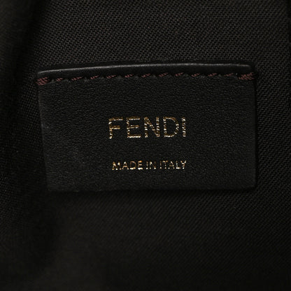 Fendi Glazed Fabric Vitello Century FF 1974 Stamp Patch Mini Camera Case Mogano Panna Caramello 6 of 9