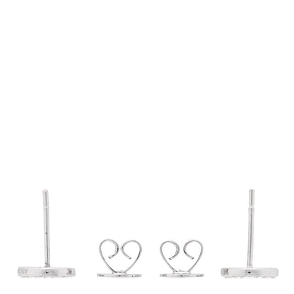 Anita Ko 18K White Gold Diamond Flat Disc Stud Earrings 3 of 5