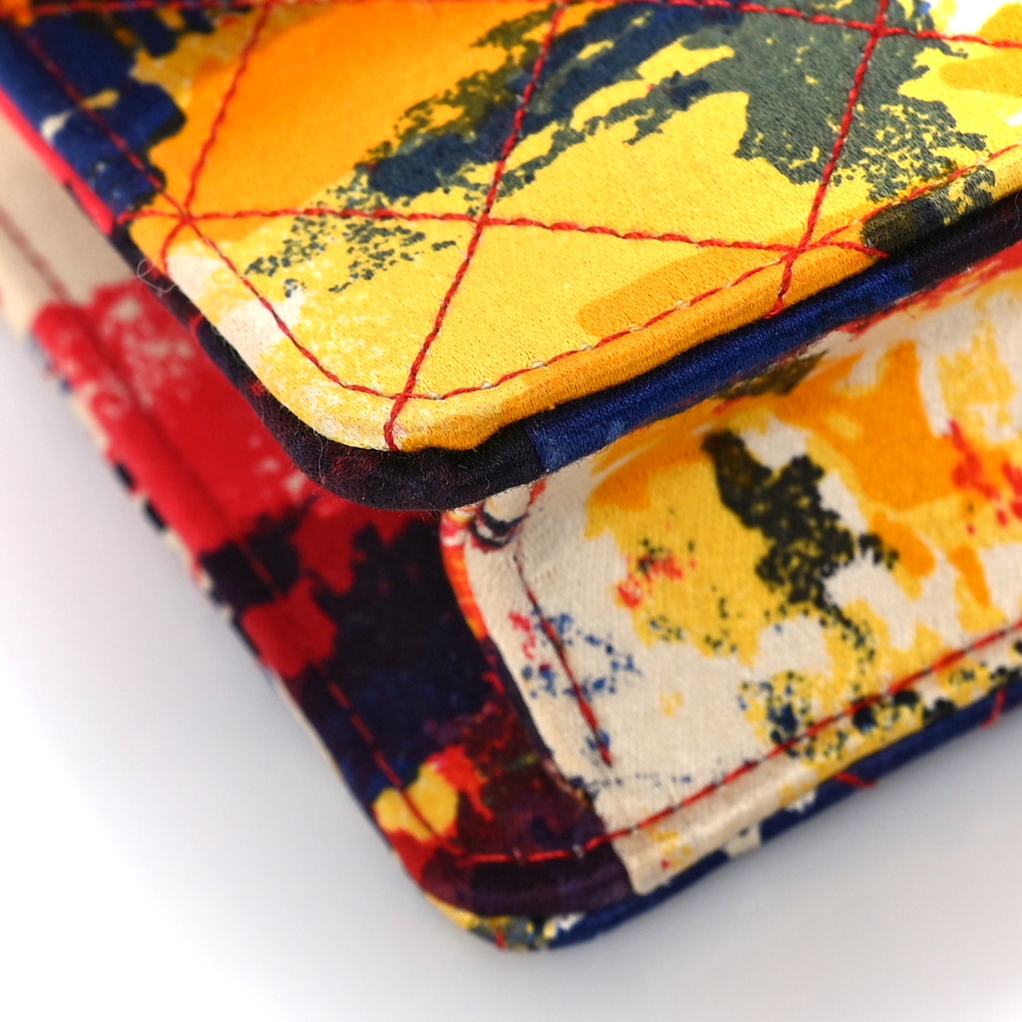 Satin Printed Watercolor Micro Flap Multicolor