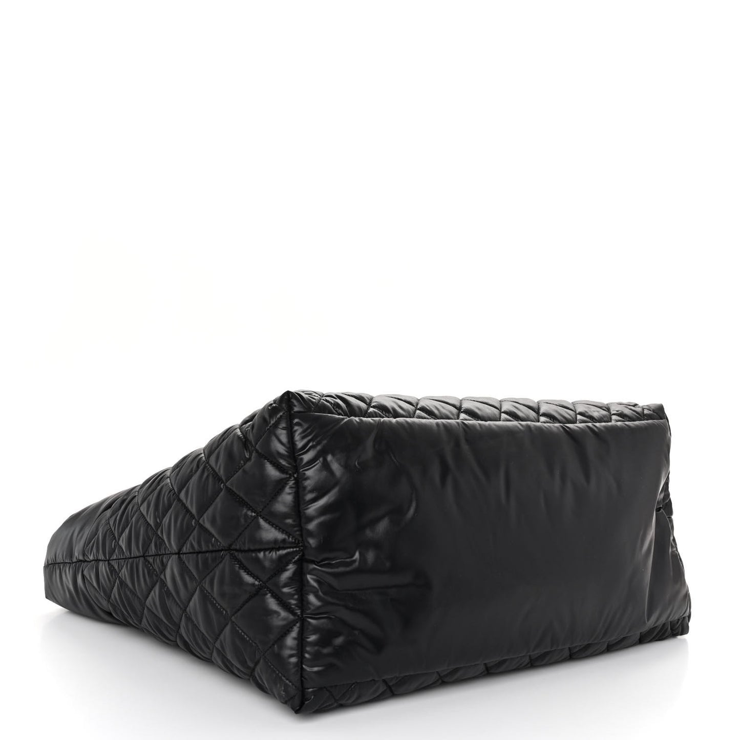 Nylon Quilted Large Coco Cocoon Tote Black
