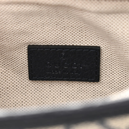 Gucci GG Supreme Monogram Textured Dollar Calfskin Mini Retro Interlocking G Shoulder Bag Beige Blue 5 of 8