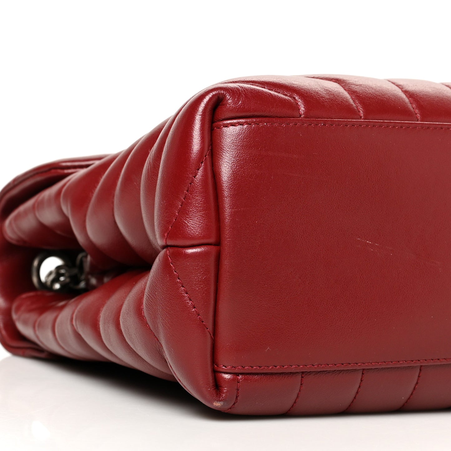Calfskin Y Quilted Monogram Medium Loulou Chain Satchel Palissandre