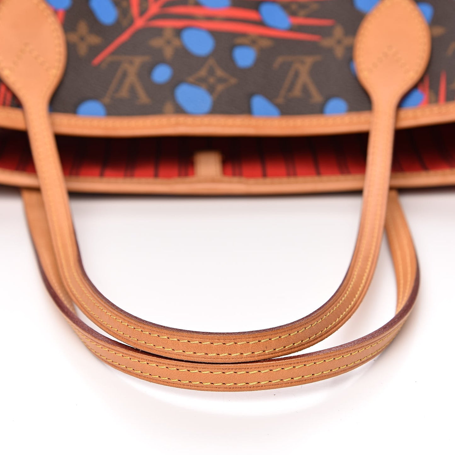 Monogram Jungle Dots Neo Neverfull MM Coquelicot Denim