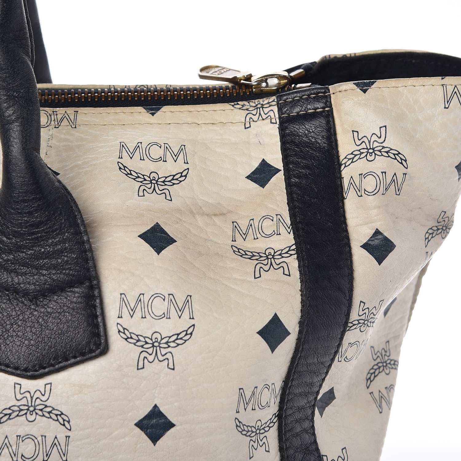 MCM Visetos Medium Tote White 18 of 23