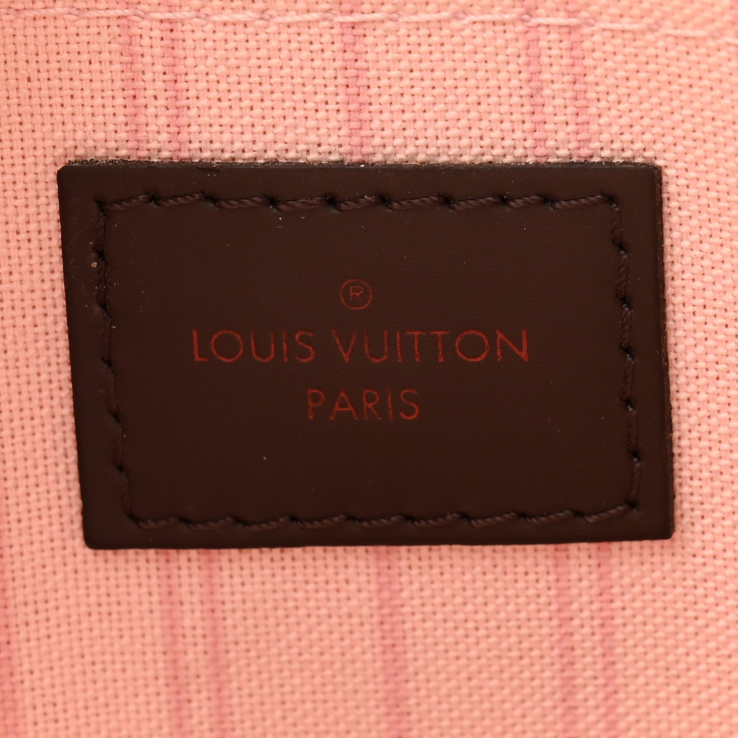 Damier Ebene Neverfull MM GM Pochette Rose Ballerine