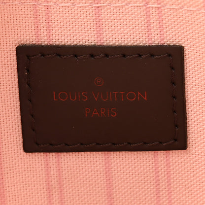 Louis Vuitton Damier Ebene Neverfull MM GM Pochette Rose Ballerine 6 of 12