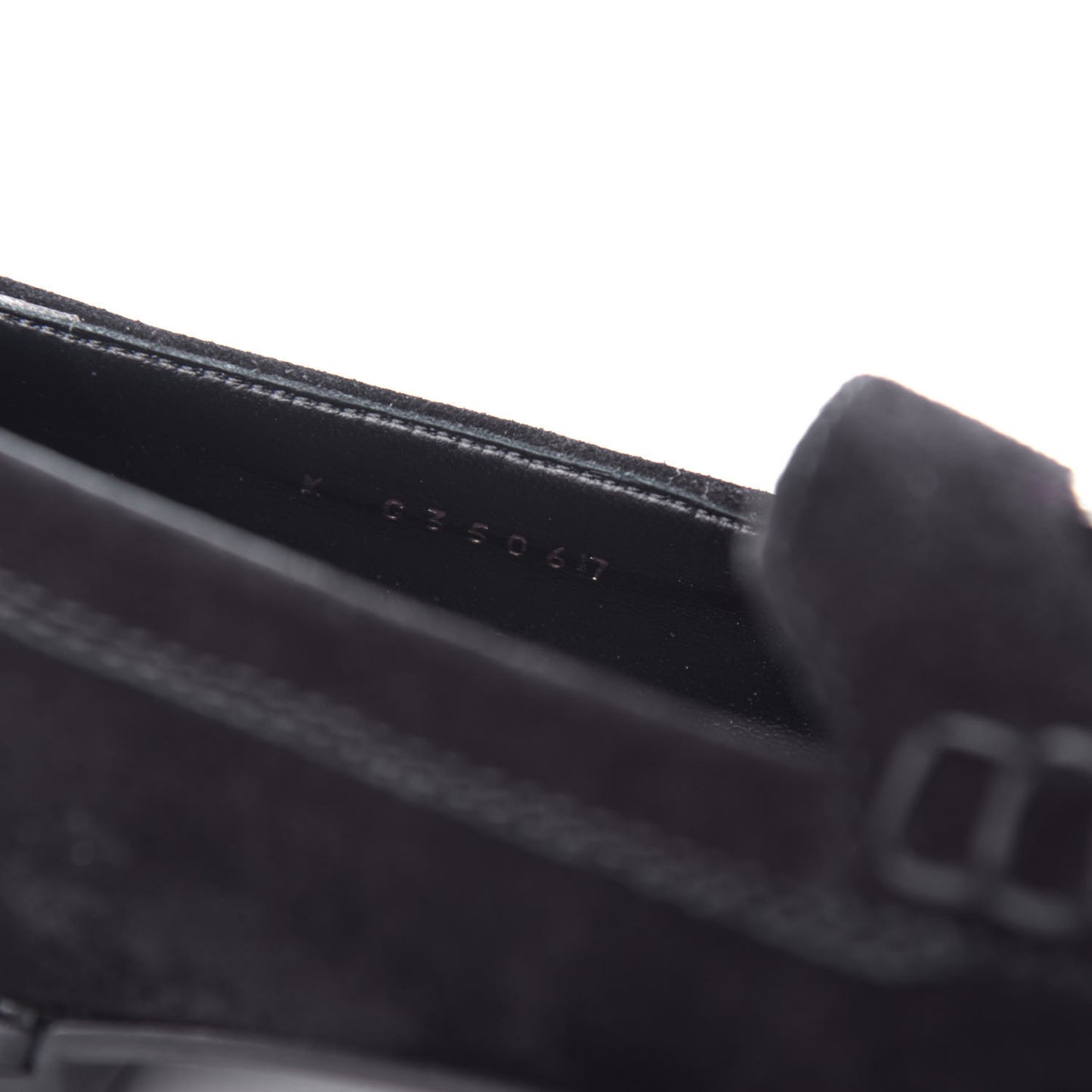 Suede Lambskin CC Chain Mocassin Loafers 40 Black