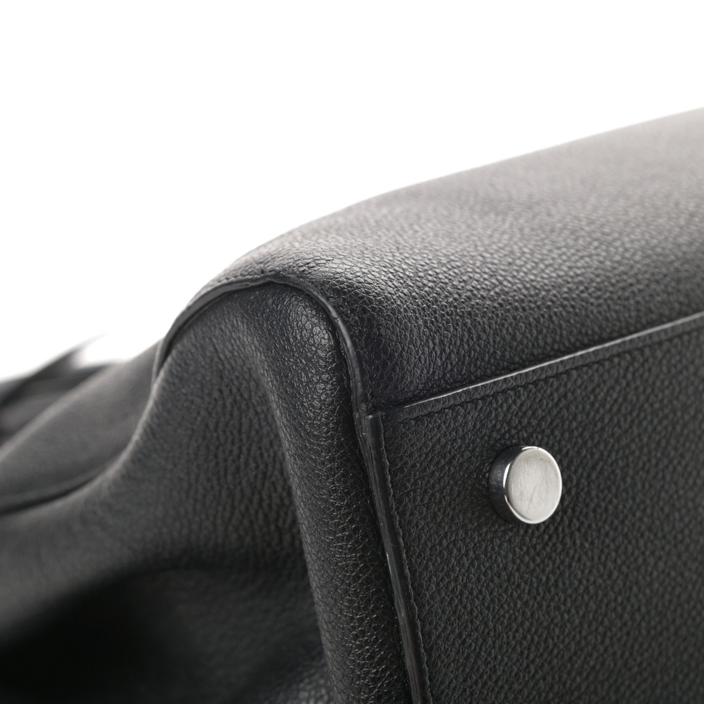 Grained Calfskin Medium Cabas Rive Gauche Black