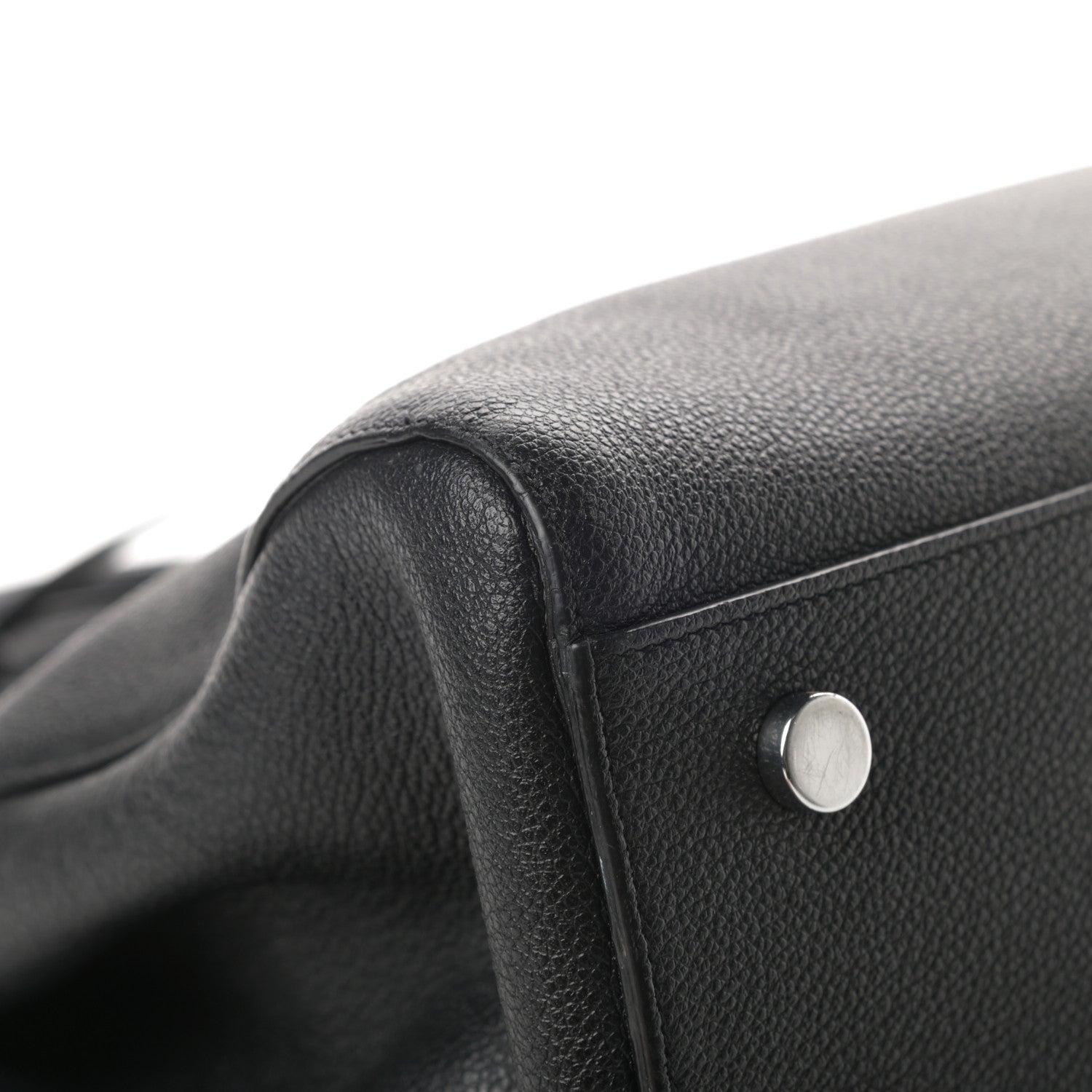 Saint Laurent Grained Calfskin Medium Cabas Rive Gauche Black 9 of 17