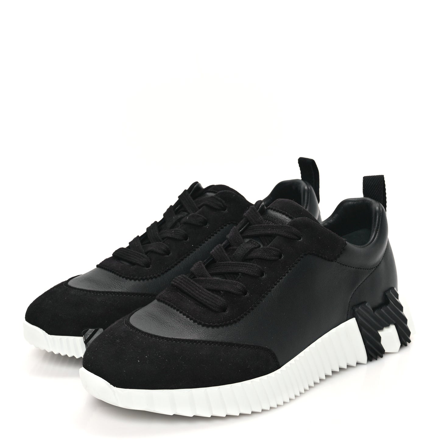 Goatskin Suede Goatskin Bouncing Sneakers 37 Black