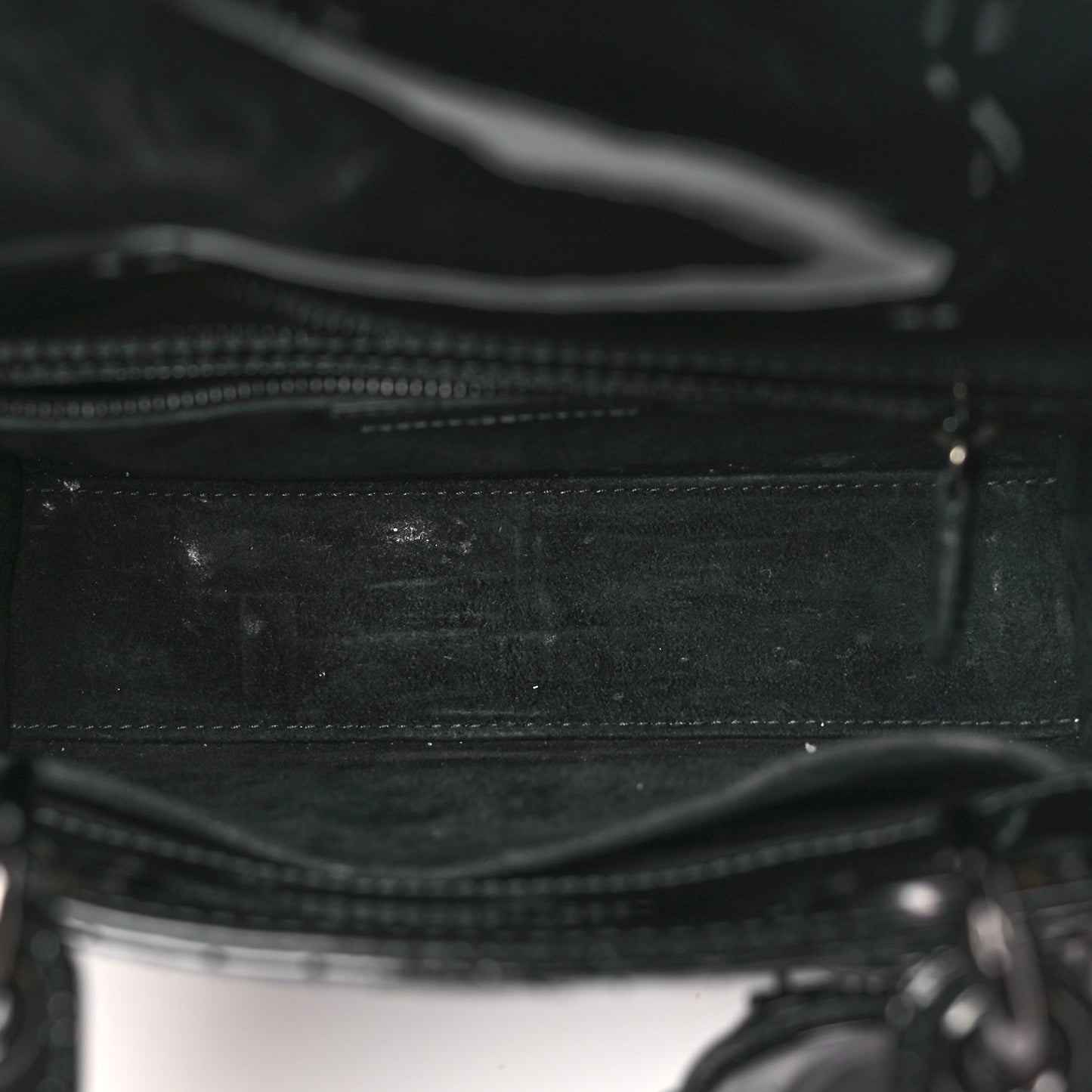 Ultraglossy Patent Cannage Small Lady Dior Black