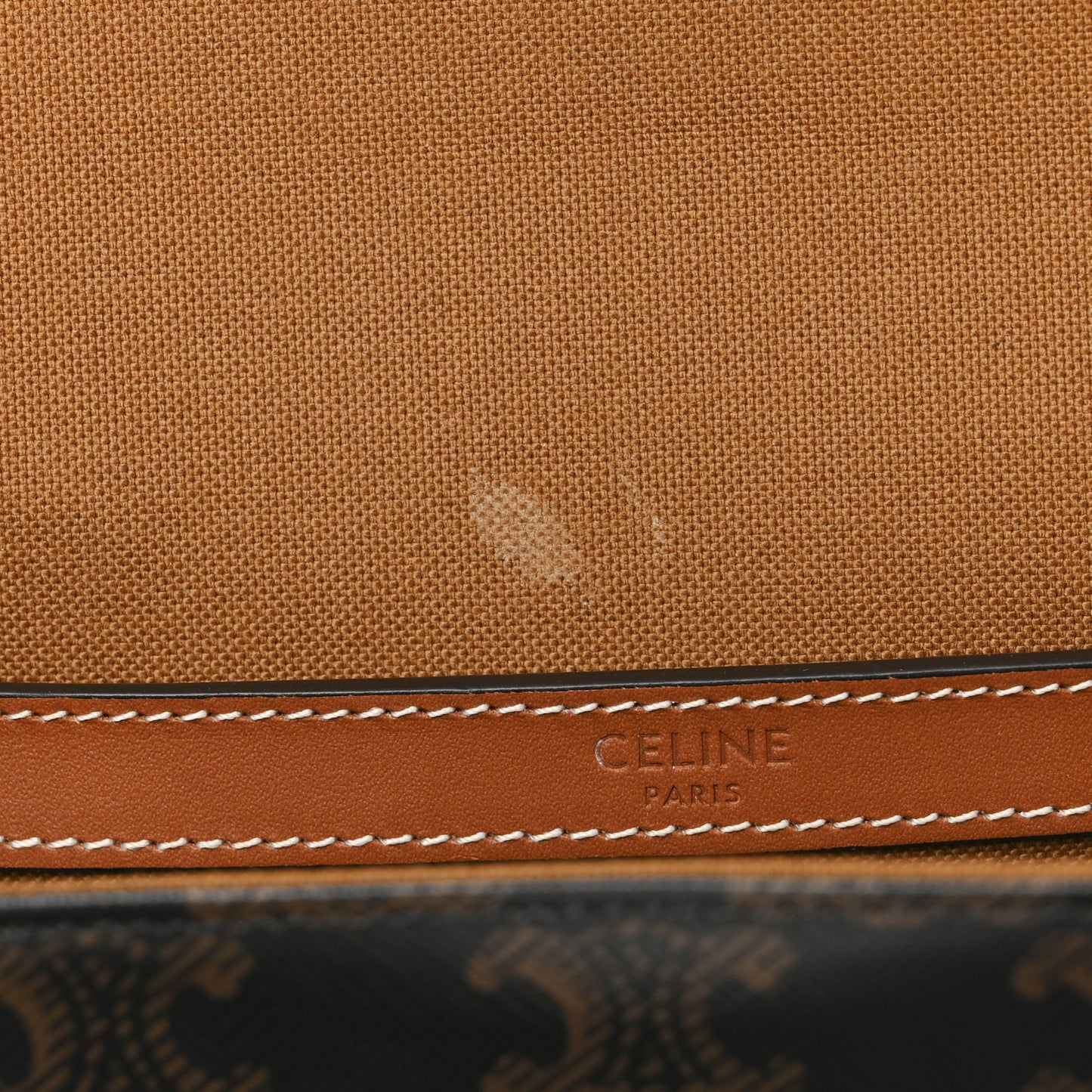 Triomphe Canvas Medium Folco Bag Tan