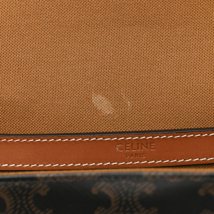 Celine Triomphe Canvas Medium Folco Bag Tan 10 of 12