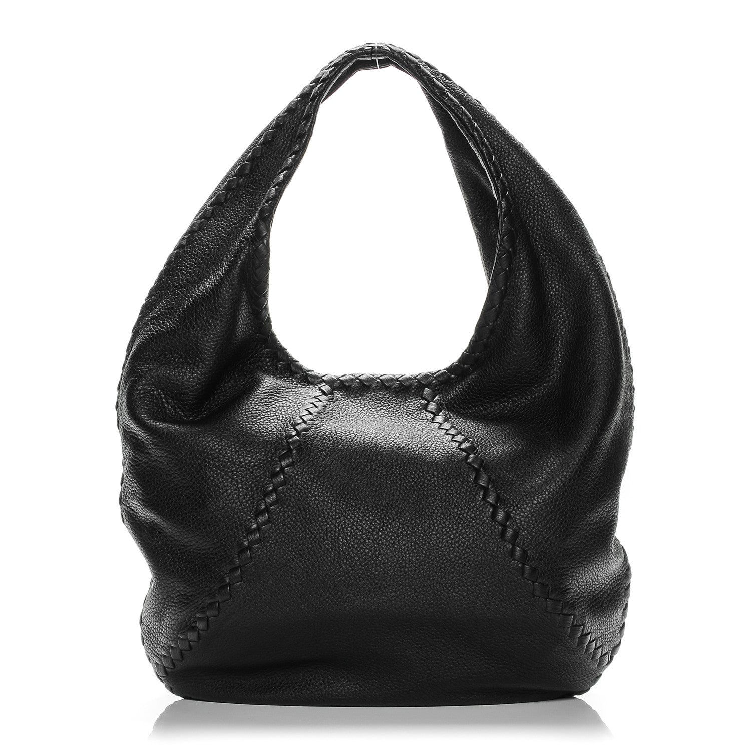 Bottega Veneta Cervo Deerskin Large Hobo Nero Black 1 of 8