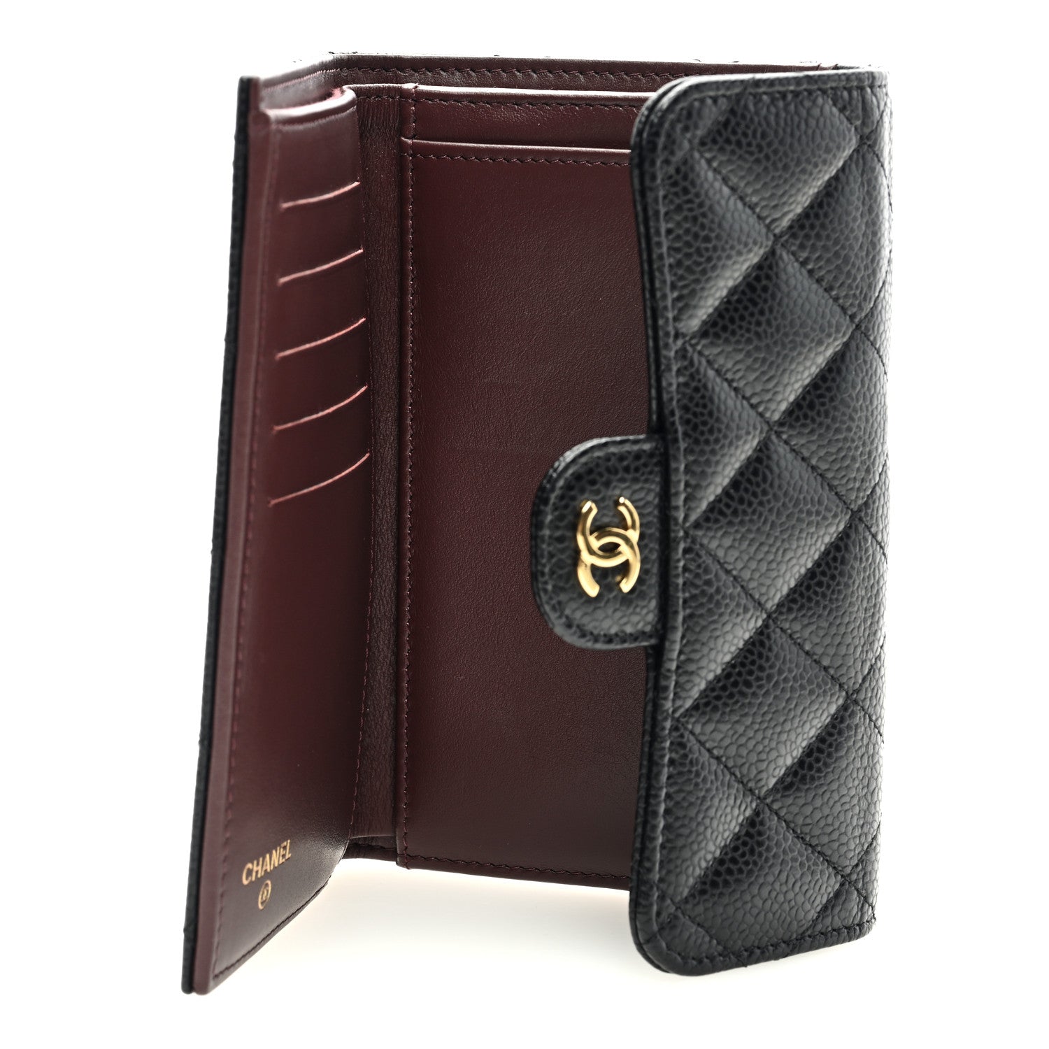 Chanel Caviar Quilted Medium Flap Wallet Black 5 of 8