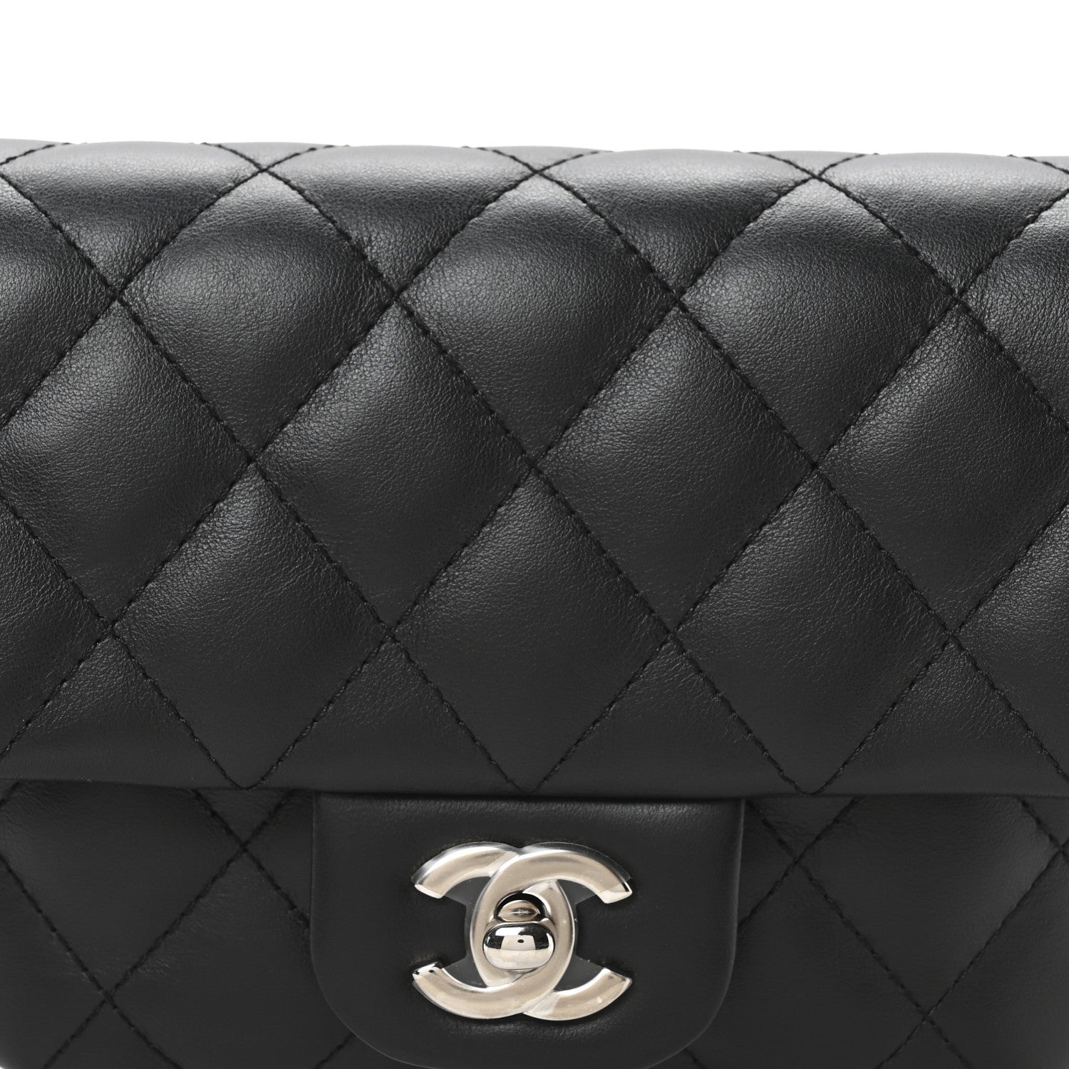 Chanel Calfskin Quilted CC Uniform Flap Belt Bag Black 9 of 12