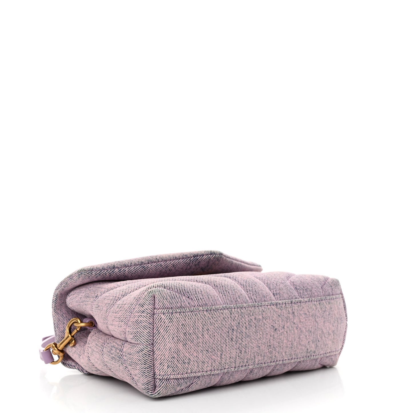 Denim Y Quilted Monogram Toy Loulou Crossbody Bag Bleached Lilac