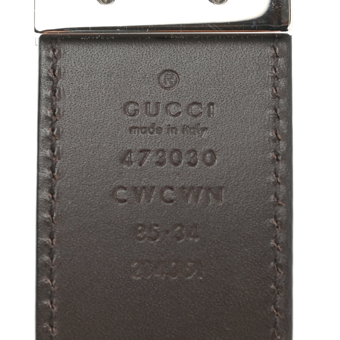 Guccissima Signature Interlocking G Reversible 37mm Belt 85 34 Black Cocoa