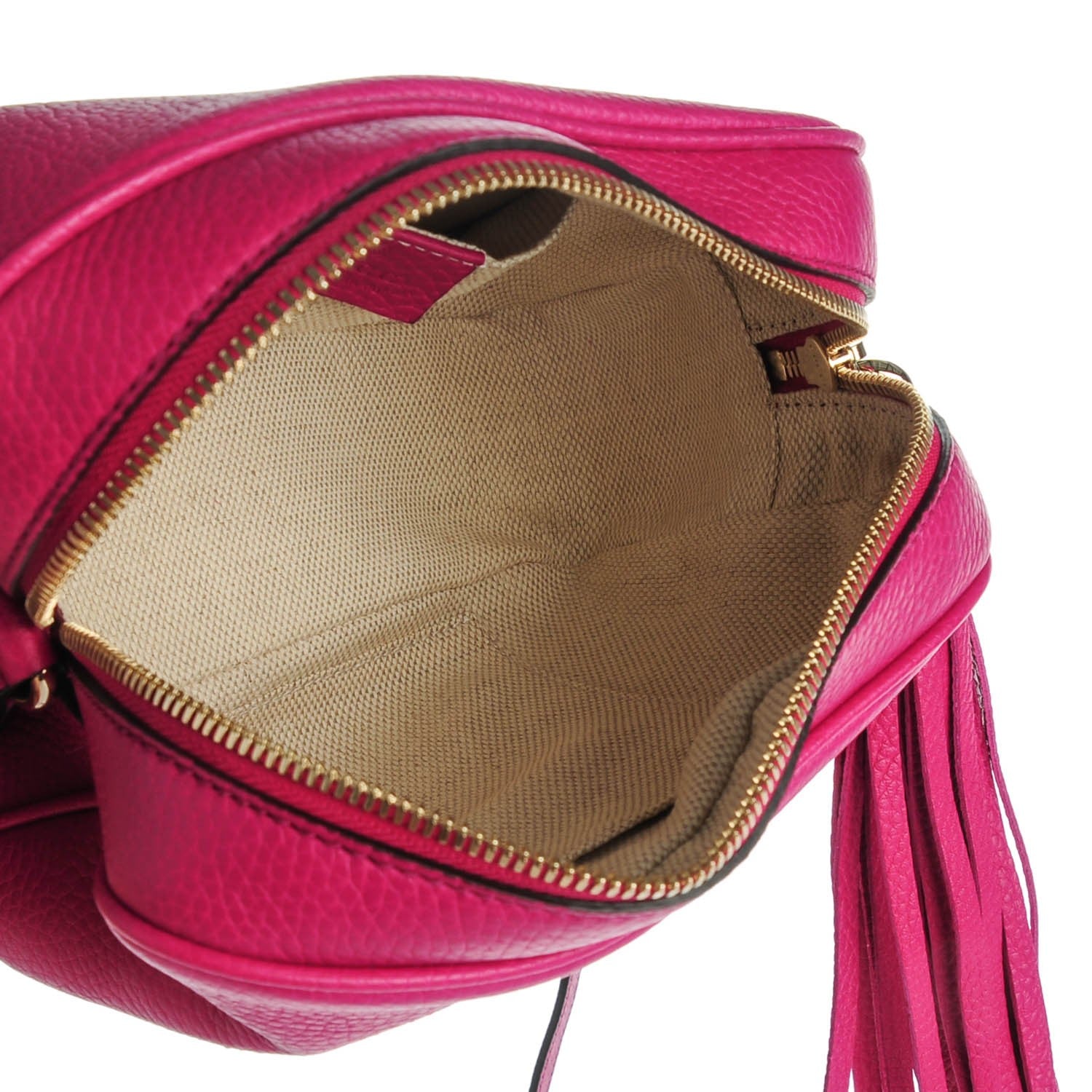 Gucci Cellarius Calfskin Small Soho Disco Bag Bright Bouganville 5 of 7