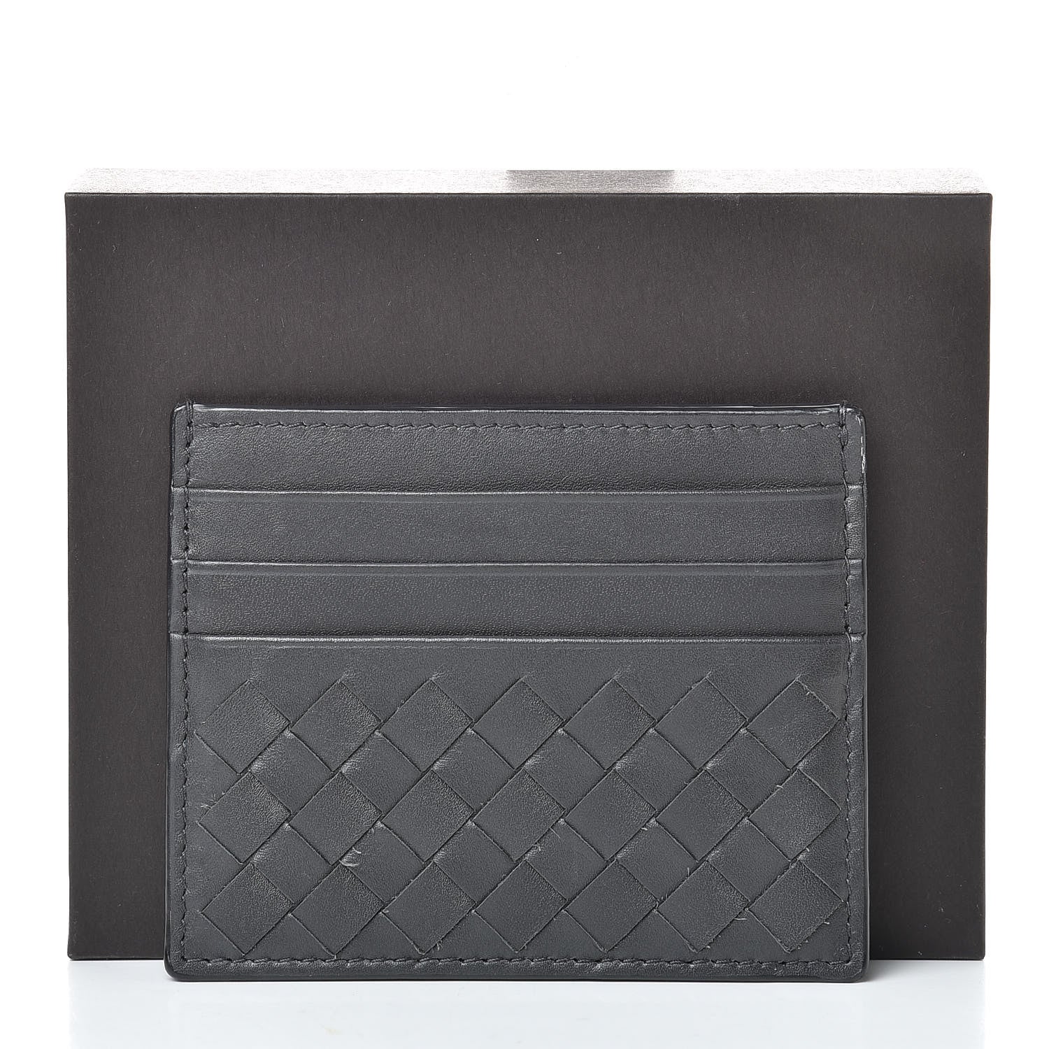 Bottega Veneta Nappa Intrecciato VN Card Case Ardoise 8 of 8