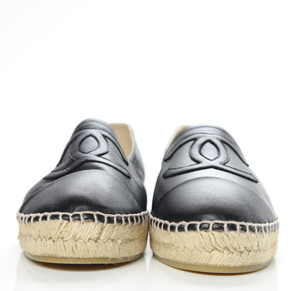 Chanel Lambskin CC Espadrilles 41 Black 2 of 10