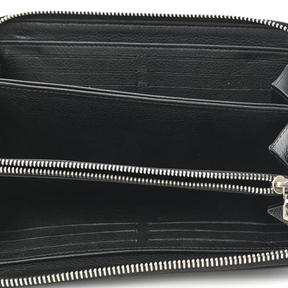 Louis Vuitton Calfskin Zippy Lockme Wallet Black 5 of 8