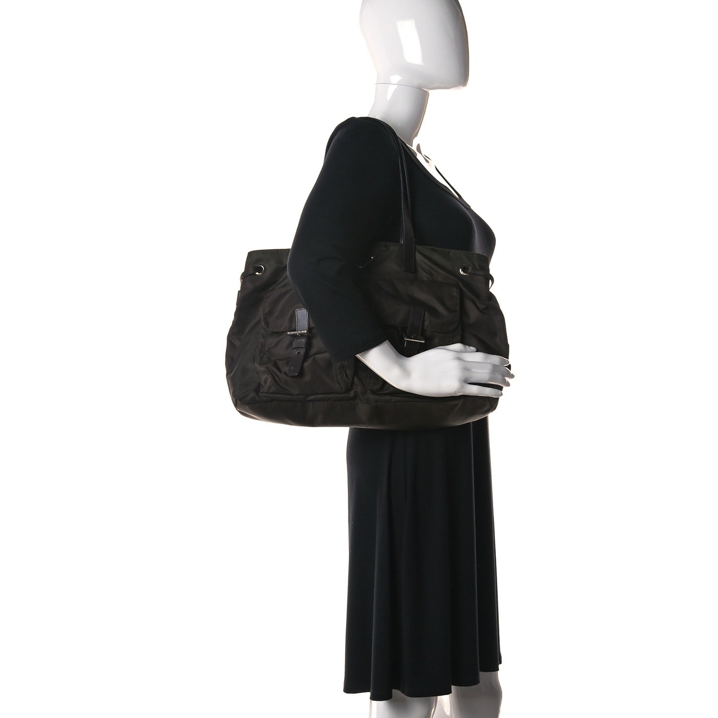 Nylon Vela Shopping Tote Ebano