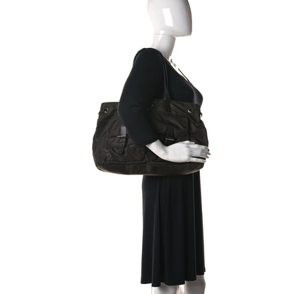 Prada Nylon Vela Shopping Tote Ebano 2 of 13