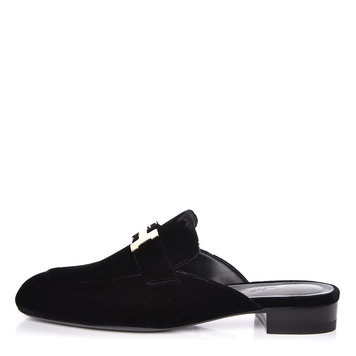 Velvet Trocadero Mule 36 Black
