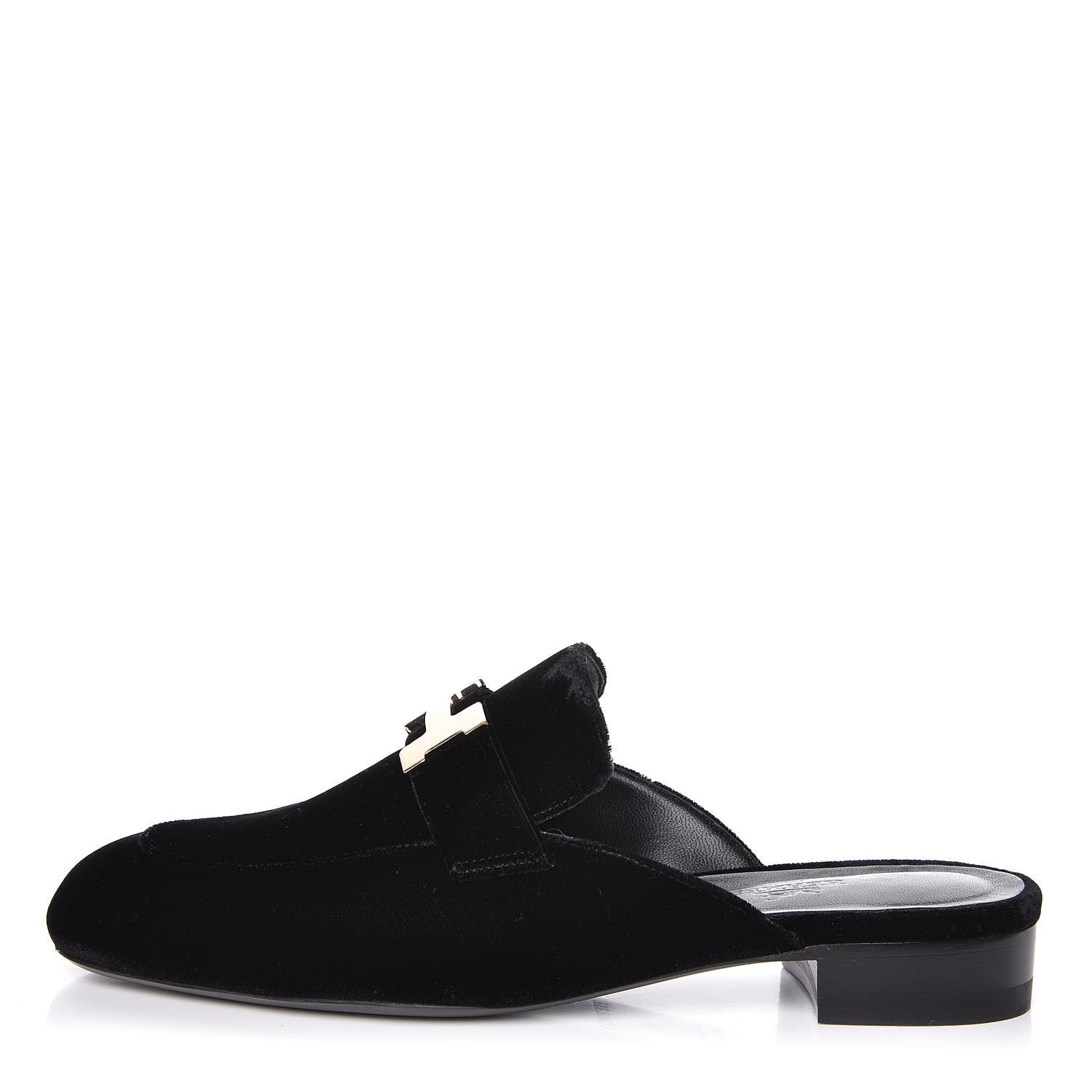 Hermes Velvet Trocadero Mule 36 Black 1 of 8