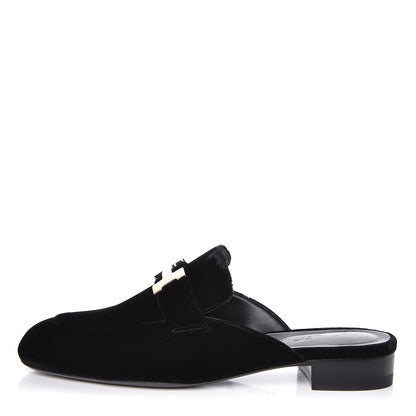 Hermes Velvet Trocadero Mule 36 Black 1 of 8