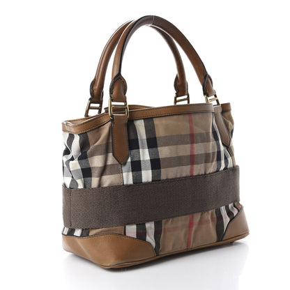 Burberry Calfskin House Check Medium Brecon Tote Tan 3 of 12
