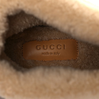 Gucci Calfskin Wool Womens Fria Horsebit Ankle Boots 36 New Caramel Butterscotch 7 of 9