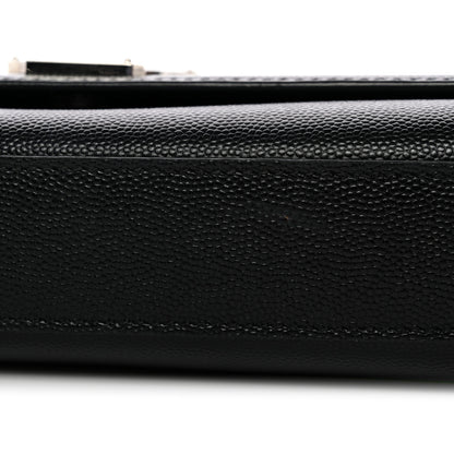 Saint Laurent Grain De Poudre Medium Classic Monogram Kate Satchel Black 11 of 15