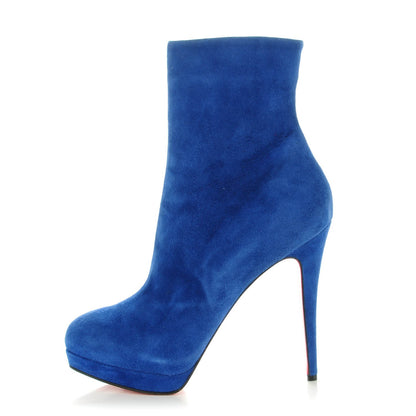Christian Louboutin Suede Alti Booty 140 Ankle Boots 41 Blue 1 of 8
