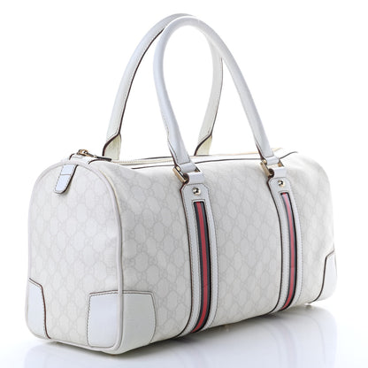 Gucci GG Plus Monogram Web Large Carry On Duffle Bag White 3 of 18