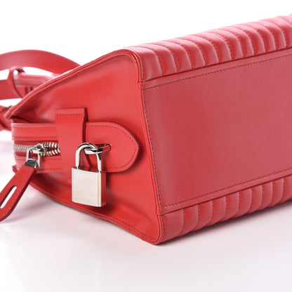 Prada Soft Calfskin Impunture Diagramme Esplanade Rosso 6 of 9