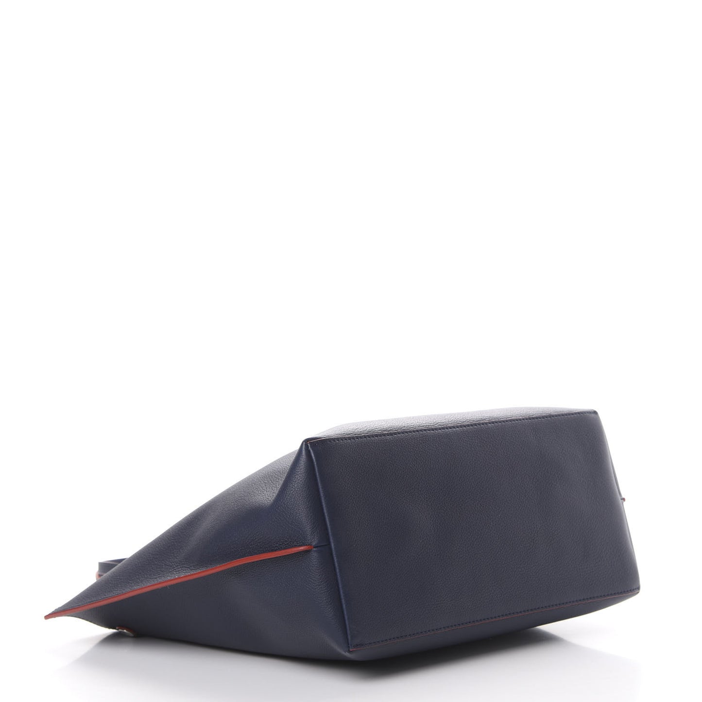 Calfskin Lockme Go Tote Marine Rouge