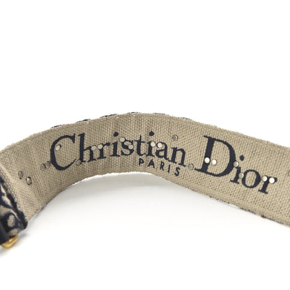 Christian Dior Oblique Studded Shoulder Strap Blue 3 of 5