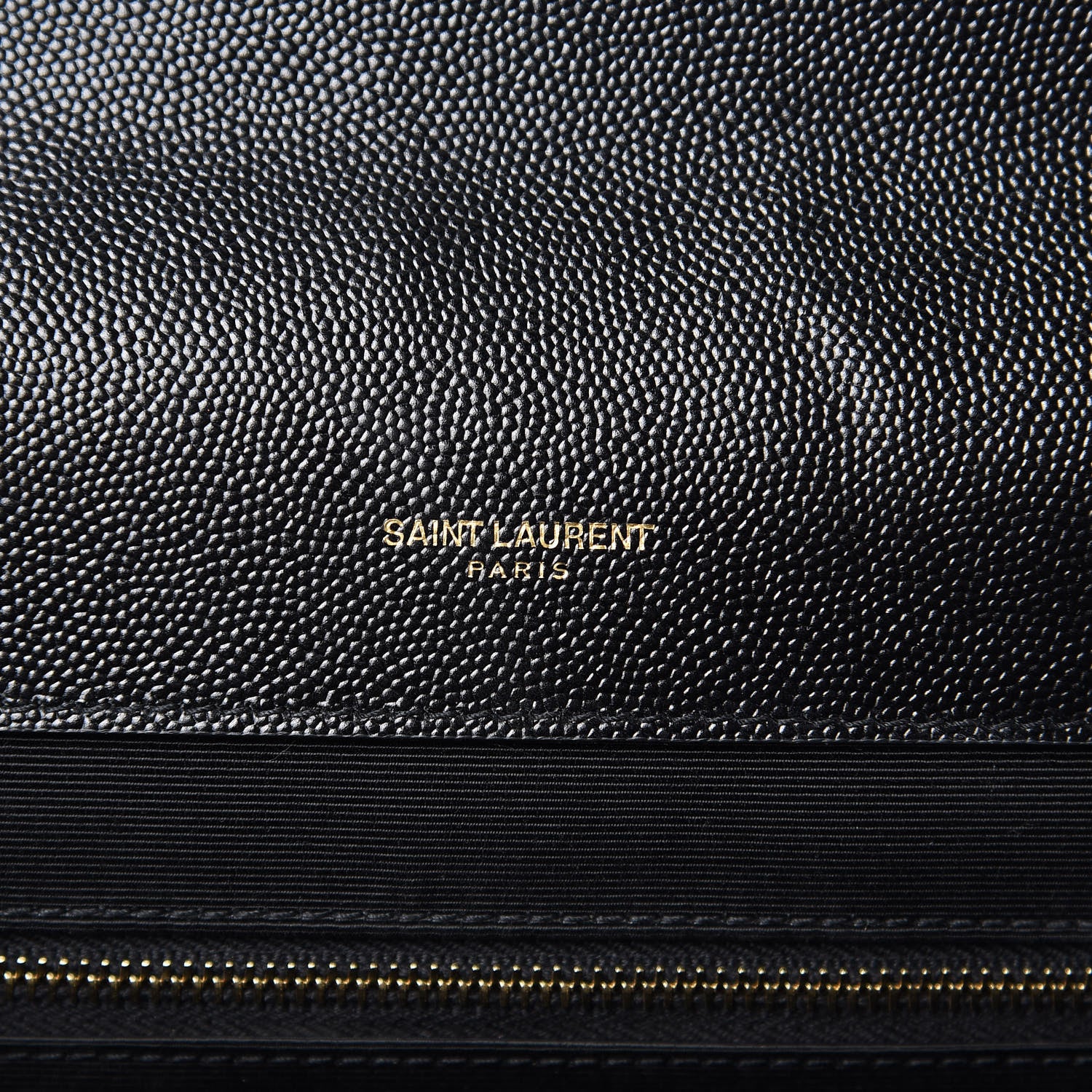 Saint Laurent Grain De Poudre Textured Mixed Matelasse Large Triquilt Monogram Satchel Black 6 of 9