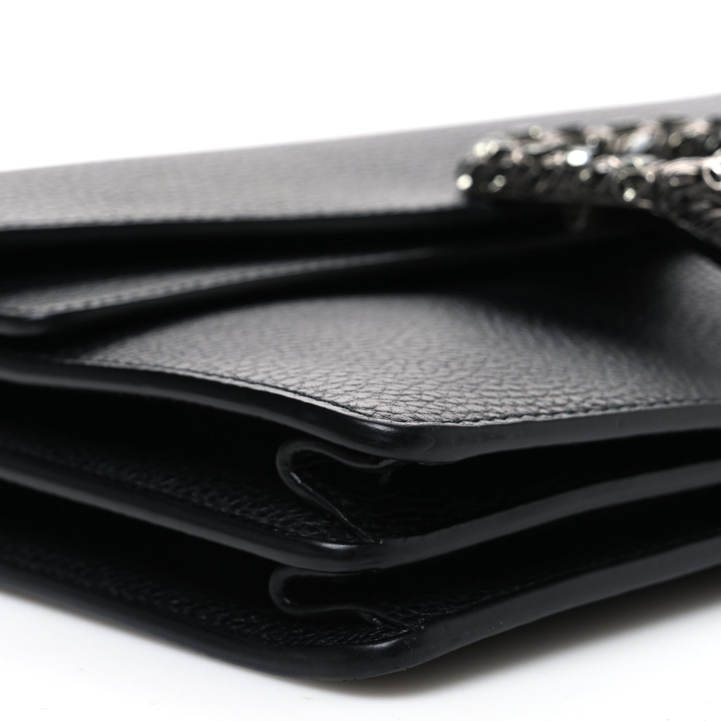 Pebbled Calfskin Small Dionysus Shoulder Bag Black