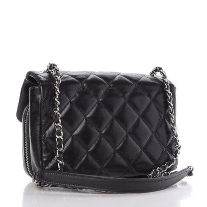 Chanel Aged Calfskin Quilted Express Zip Around Flap Black 3 of 10