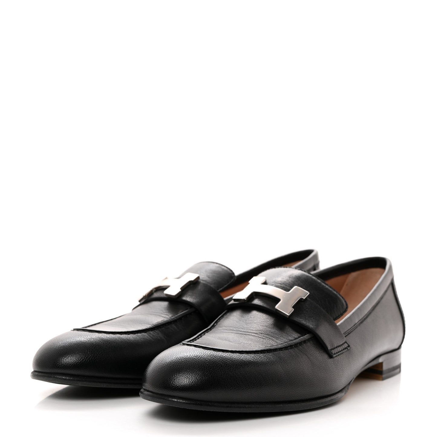 Goatskin Womens Paris Loafers 37 Black