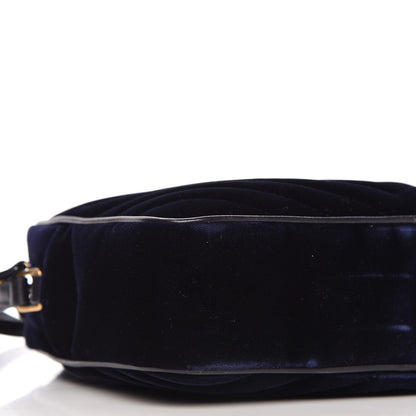 Saint Laurent Velvet Matelasse Monogram Lou Camera Bag Navy 6 of 10
