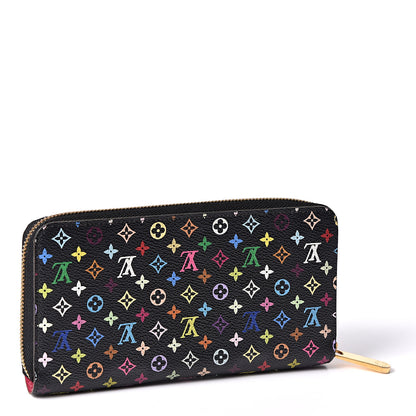 Louis Vuitton Monogram Multicolor Zippy Wallet Black Grenade 2 of 9