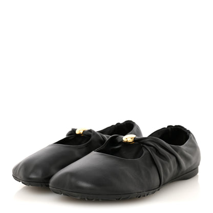Loewe Lambskin Pebble Ballerina Flats 36 Black 4 of 8