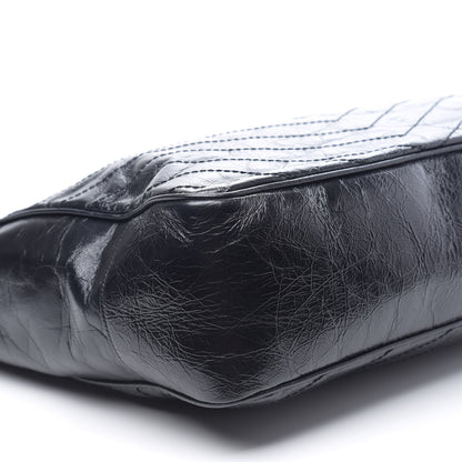 Saint Laurent Crinkled Calfskin Matelasse Monogram Large Niki Shopping Tote Bag Black 7 of 9